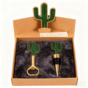 Nouveauté Style tendance Vente à chaud Prix d'usine Outils coulés pour le vin en métal <span class=keywords><strong>Bouchon</strong></span> et ouvre-bouteille en forme de tête de cactus - Product Image 5