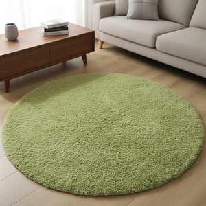 <span class=keywords><strong>Tapis</strong></span> ronds de luxe modernes, doux et soyeux, vert et blanc, pour chambre et salon, grands et volumineux, en peluche et moelleux - Product Image 1