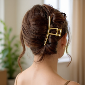 Elegante fermaglio per capelli in metallo da 11 cm, oro e argento, per donna, uso quotidiano, accessori per capelli Ref441111 - Product Image 3