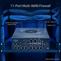 PC Embebido Rich I/O 11 LAN (8 con PoE) Compatible con Intel Core I3/I5/I7, Wi-Fi 4G/5G, RS-485 para Adquisición de Datos IoT con DC 24V