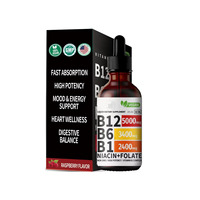 OEM Fulife Marque Privée Vente en Gros Complexe de Vitamine B12 Naturelle Gouttes Liquides Orales 60ml 2ml dose Adultes Améliore l'Immunité
