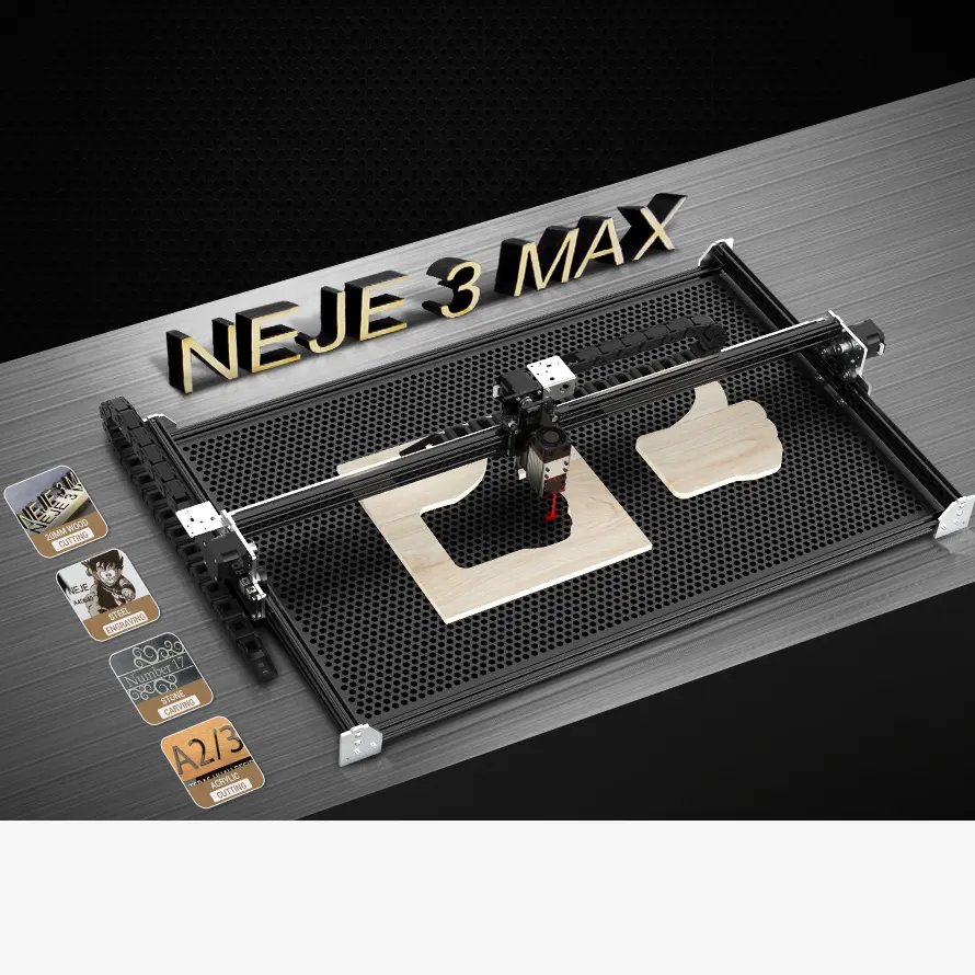 Máy Cắt Laser NEJE 80W 810*460 Mm-Máy Cắt Laser Khắc Gỗ Acrylic Master 2S Max A40640 Pro