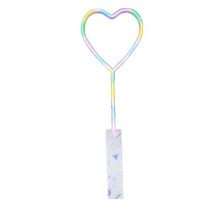 <b>LED</b> 45cm Neon Glow <b>Sticks</b> for Concerts Heart-shaped Handheld Plastic <b>Light</b> <b>Sticks</b>-Battery Operated Adult Indoor Use - Product Image 3