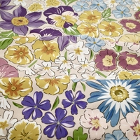 Telas de Nylon Spandex Elásticas en 4 Direcciones, 225gsm, 40D, con Diseño Floral Impreso Digitalmente, Resistentes al Cloro, para Trajes de Baño Femeninos