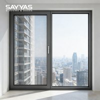Ventana Corredera de Aluminio Estilo Alemán Sayyas JE86-TS con Rieles de Precisión y Rodillos Silenciosos para Arquitectura Moderna