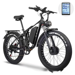 <span class=keywords><strong>Bicicleta</strong></span> Eléctrica de Alta Potencia de 52V 4000W con Motor Doble sin Escobillas, Batería de Litio de 23AH, <span class=keywords><strong>Bicicleta</strong></span> Eléctrica de Montaña para Adultos Todoterreno - Product Image 1
