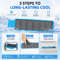 Écharpe rafraîchissante réutilisable en gel pour le cou, idéale pour soulager la chaleur estivale, thérapie par le froid pour le sport, le travail et les activités de plein air