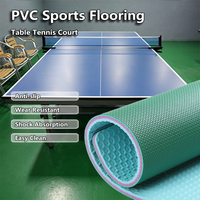 أرضية PVC من HANLI بسمك 4.5 مم بنسيج قماشي لملاعب تنس الطاولة، مضادة للانزلاق وتقليل الضوضاء، متينة، حاصلة على شهادة CE