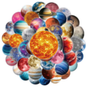 50 Piezas <span class=keywords><strong>de</strong></span> Pegatinas Decorativas Transparentes con Diseño <span class=keywords><strong>de</strong></span> Planetas y Estrellas para Libros, Botellas, Decoración, Regalo <span class=keywords><strong>de</strong></span> Astronomía - Product Image 4