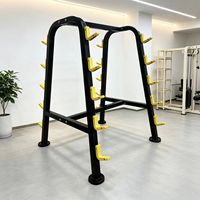 Support de rangement pour haltères en acier commercial - Support de rangement réglable et durable pour haltères pour la musculation en salle de sport