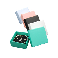 Boîte de luxe noire grand format, ensemble deux pièces (haut et bas), rigide, mate, avec couvercle amovible, pour emballage de bijoux