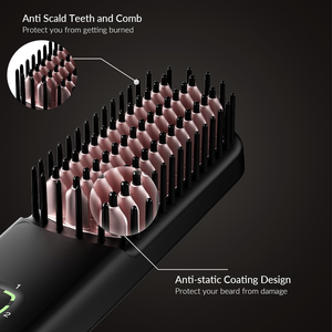 Customized OEM 3D Comfortable <b>Brush</b> Teeth Flat Straightening <b>Brush</b> Dual Voltage for Women Beauty Effortless Style Factory Direct - Product Image 2