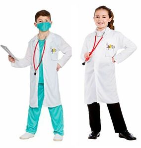 Niños Doctor disfraz niños niñas juego de rol ocupaciones vestido de lujo traje DR para Cosplay fiesta Carnaval - Product Image 2