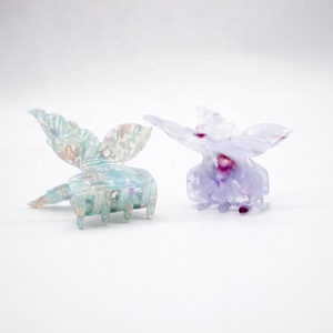 YIYI Pinces à <span class=keywords><strong>cheveux</strong></span> coréennes lisses en acétate, petites, jolies pinces à <span class=keywords><strong>cheveux</strong></span> papillon pour femmes, vente en gros personnalisée - Product Image 5