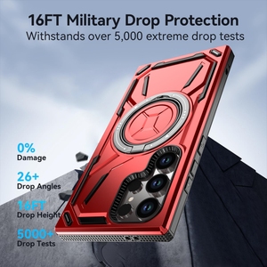 Funda móvil de protección resistente para Samsung <span class=keywords><strong>Galaxy</strong></span> S25 Ultra S24 FE S23 Plus S22 soporte de anillo resistente a prueba de golpes - Product Image 3