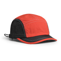 Casquette souple en nylon personnalisée Casquette de camping Broderie 3d Logo Casquette de course à pied à 5 panneaux Casquette de camping en polyester perforé imperméable