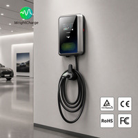 Nueva Estación de Carga para Vehículos Eléctricos en Terminal de Autobuses, Wallbox de 7KW AC, Carga Inteligente, RFID, WiFi, OCPP, CE, TUV, Tipo 2, Pantalla LCD, Trifásica