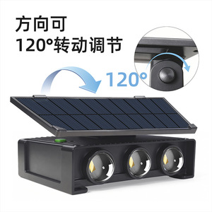 โคมไฟติดผนังพลังงานแสงอาทิตย์ 12V LED หลอดไฟ 3 ดวง เลนส์นูน แถบยาว ตัวกระจายแสงโพลีคาร์บอเนต มุมลำแสง 20 องศา - Product Image 5