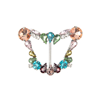 Mode métal cristal fleur tongs chaussures décorations diamant pantoufles breloques strass sandales ornement broches goujons boucles