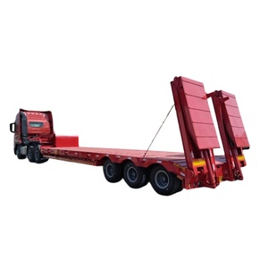 <strong>Trailer</strong> <strong>Gooseneck</strong> 60 Ton 3 Axles Lowbody Low Bed Boy <strong>Container</strong> Semi Truck <strong>Trailer</strong> for Sale - Product Image 1