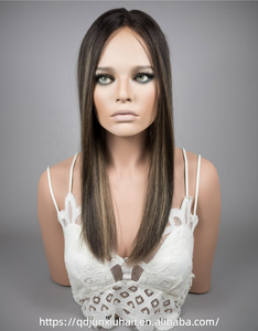 Topper de luxe en <span class=keywords><strong>cheveux</strong></span> humains naturels pour cuir chevelu, lisses, 100% Remy, avec dentelle HD, brun foncé mélangé avec mèches, à clipser, véritable - Product Image 2