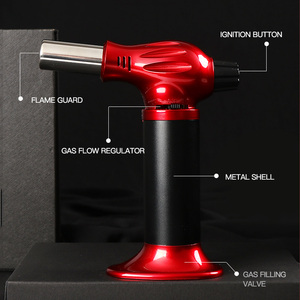 GF-906 High Power Refillable Heating Metal Gun Pistol Chef Cooking Flame <strong>Blow</strong> Butane <strong>Kitchen</strong> Jet <strong>Torch</strong> Lighter - Product Image 4
