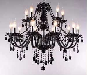 Lampes de lustre tendance Bougie de fumée noire Lustres en cristal uniques modernes à 11 lumières pour salle à manger - Product Image 6
