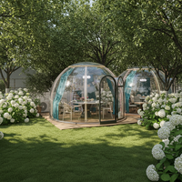 Igloo de jardin transparent Full House, maison de glamping, dôme transparent résistant au vent, tente de glamping pour resort en plein air