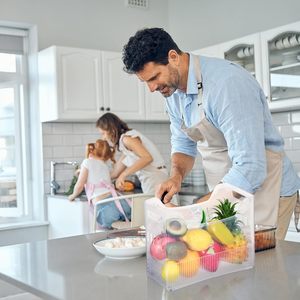 Eco-Friendly Transparent PP <b>Rectangular</b> Storage <b>Basket</b> 10-20L Capacity for Desktop Clutter Sorting - Product Image 2