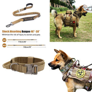 Arnés para mascotas de liberación rápida, correa elástica resistente para perros, Collar para entrenamiento de perros, Collar táctico para perros, arnés de correa - Product Image 2