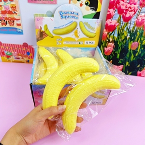 Jouet anti-stress souple à rebond lent en forme de banane pelable, jouet à presser pour le divertissement alimentaire - Product Image 4