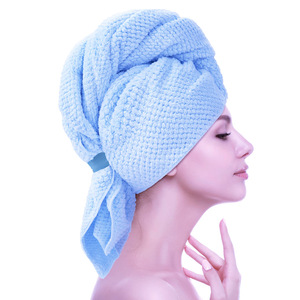 2024 nuovo arrivo grande microfibra Anti crespo per capelli asciugamano per capelli avvolgente con cinturino elastico per le donne - Product Image 6