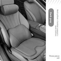 Coussin de siège en cuir véritable pour toute la gamme de voitures, appui-tête en mousse à mémoire de forme, coussin de soutien lombaire, accessoires intérieurs de voiture confortables