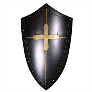 Ornamento da appendere a forma di scudo in ferro, stile retrò medievale europeo/antico romano, per decorazioni di ristoranti occidentali, Metal Murder Cina - Product Image 1