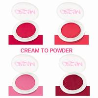 Crème à Poudre Personnalisé OEM Végétalien Sans Cruauté Marque Privée Crème de Maquillage Blush Palette Végétalien Unique Teinte Crémeuse Blush