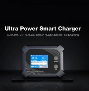 UP13 200W AC Dual Channel RC Battery Charger 2.4 Inch HD Color Screen Multi Chemistry Balance Charger For FPV Drone RC <b>Car</b> - Product Image 3