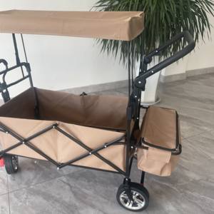 <span class=keywords><strong>2025</strong></span> Chariot utilitaire pliable à quatre roues de haute qualité pour petits animaux de compagnie Canopy OEM plate-forme personnalisable charge 100kg - Product Image 1