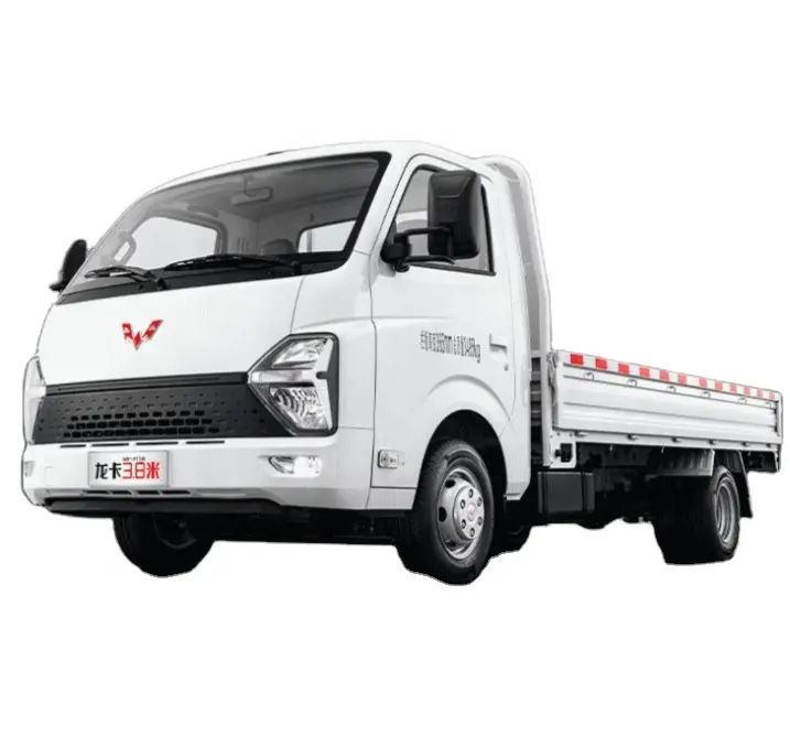 Prix pas cher Wuling Longka 3.8m simple rangée double roues arrière Mini camion 2.0L 4x2 gaz petits camions de marchandises camions d'occasion voitures