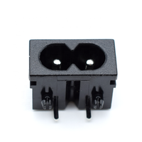 Soket Daya AC 2 Pin untuk Pemasangan PCB AC-019D Soket Daya AC