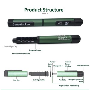 Stylo à insuline <span class=keywords><strong>automatique</strong></span> Gansulin, dispositif de gestion du <span class=keywords><strong>diabète</strong></span> compatible avec les types d'insuline R N 30 40 50, soins médicaux - Product Image 5