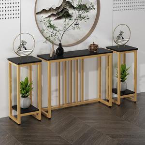 Table console murale en fer forgé de luxe, élégante, pour entrée, comptoir, design Sense, pour hôtels, salons, armoires - Product Image 4