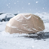 Abri de voiture pliant à structure en acier arquée, rembourré en coton trois couches, résistant aux hautes températures, aux charges de neige et à la grêle
