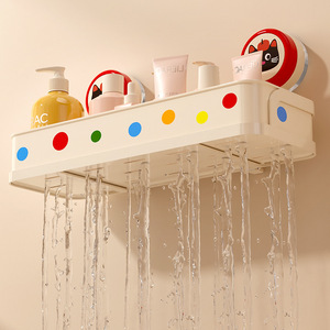 Bathroom Storage Rack 50X30CM Suction Mounted Rectangular Shelf For Cosmetics And Skincare Products - Product Image 4