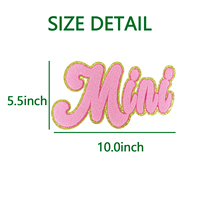 Logo tissé personnalisé patchs grands mini chenille patchs vêtements paillettes lettre Patch pour vêtements fer sur