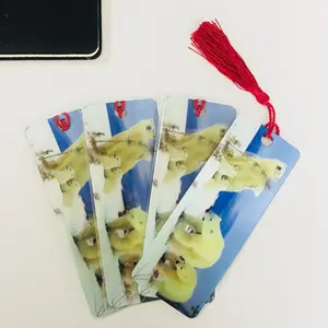 Plastic 3d Hologram Animal Lenticular Bookmark Children Kids Book Marks Double Side Printed Bookmark