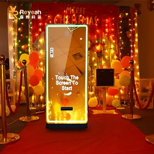 2022 tự động Selfie Photo Booth kiosk ma thuật gương Booth với máy in