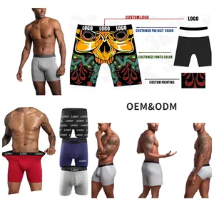 OEM ODM कस्टम लोगो बांस मुक्केबाज hombre कपास स्पैन्डेक्स boxershorts पुरुषों मुक्केबाजों कच्छा पुरुषों के अंडरवियर