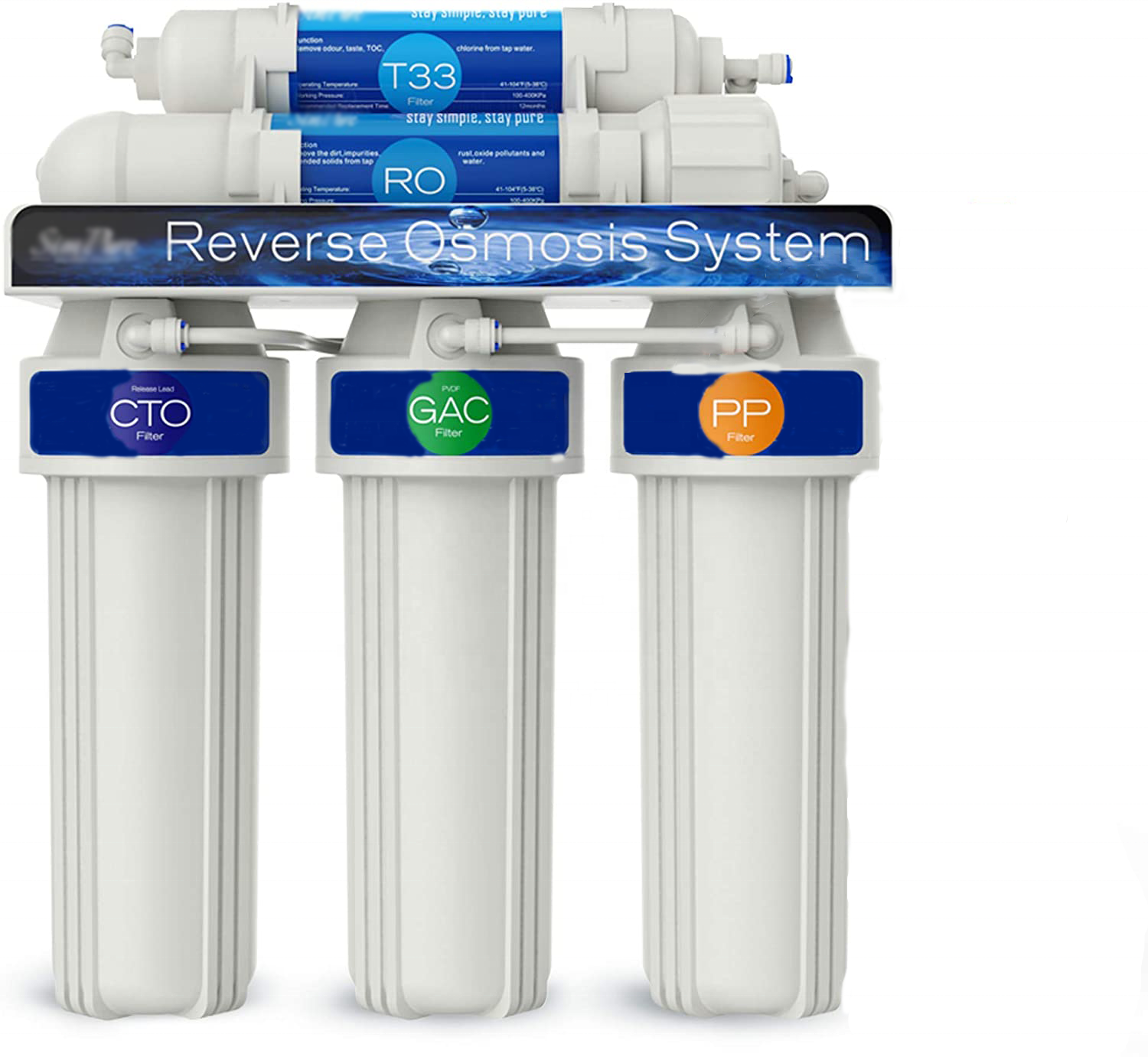 Reverse osmosis filter under sink with Remove Chlorine