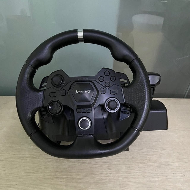 2025 Game Steering Wheel for XBOX LED Indicator 7 Levels Black Wired 11 Inches (27.94 Cm) Diameter Steering Wheel 10pcs