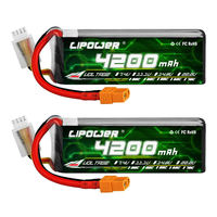 Batterie RC au lithium polymère 5200mAh 35C 2S 3S 4S 6S à décharge élevée pour avions RC, drones et modèles FPV